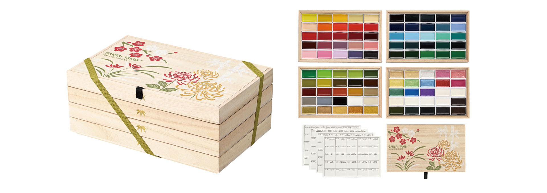 Kuretake] Gansai Tambi Watercolor Travel Kit // 14 colors – Baum